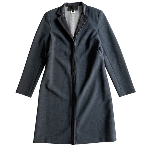 Yansi Fugel Wool Blend Coat Small S Blue Lightweight Minimalist Transitional Lay - Picture 1 of 14